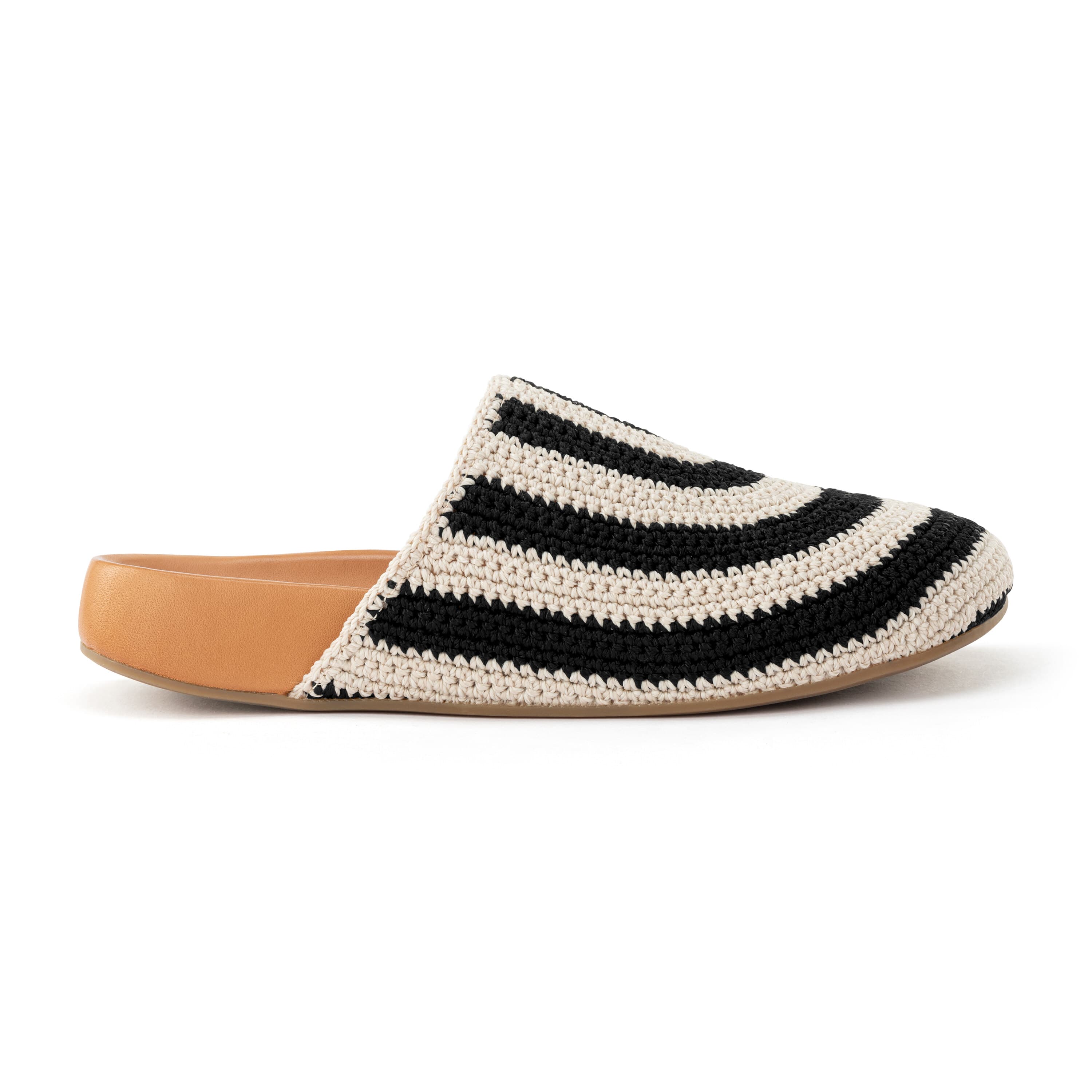 The Sak Bolinas Clog - Hand Crochet - Black Stripe