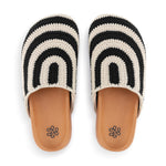 The Sak Bolinas Clog - Hand Crochet - Black Stripe
