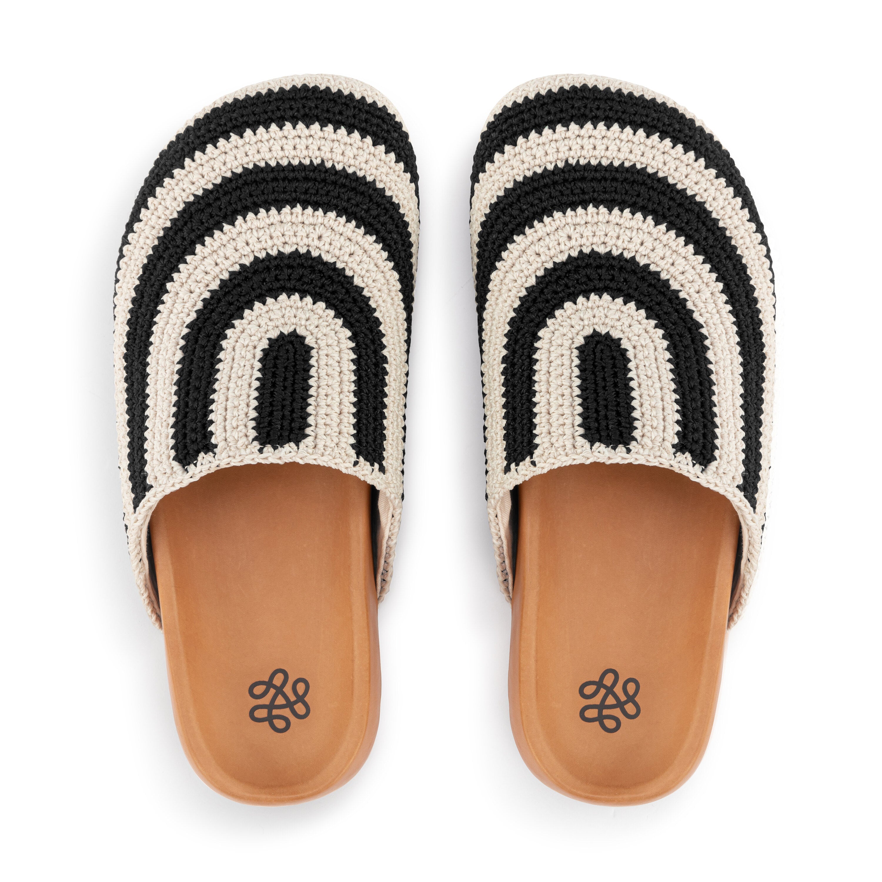 The Sak Bolinas Clog - Hand Crochet - Black Stripe