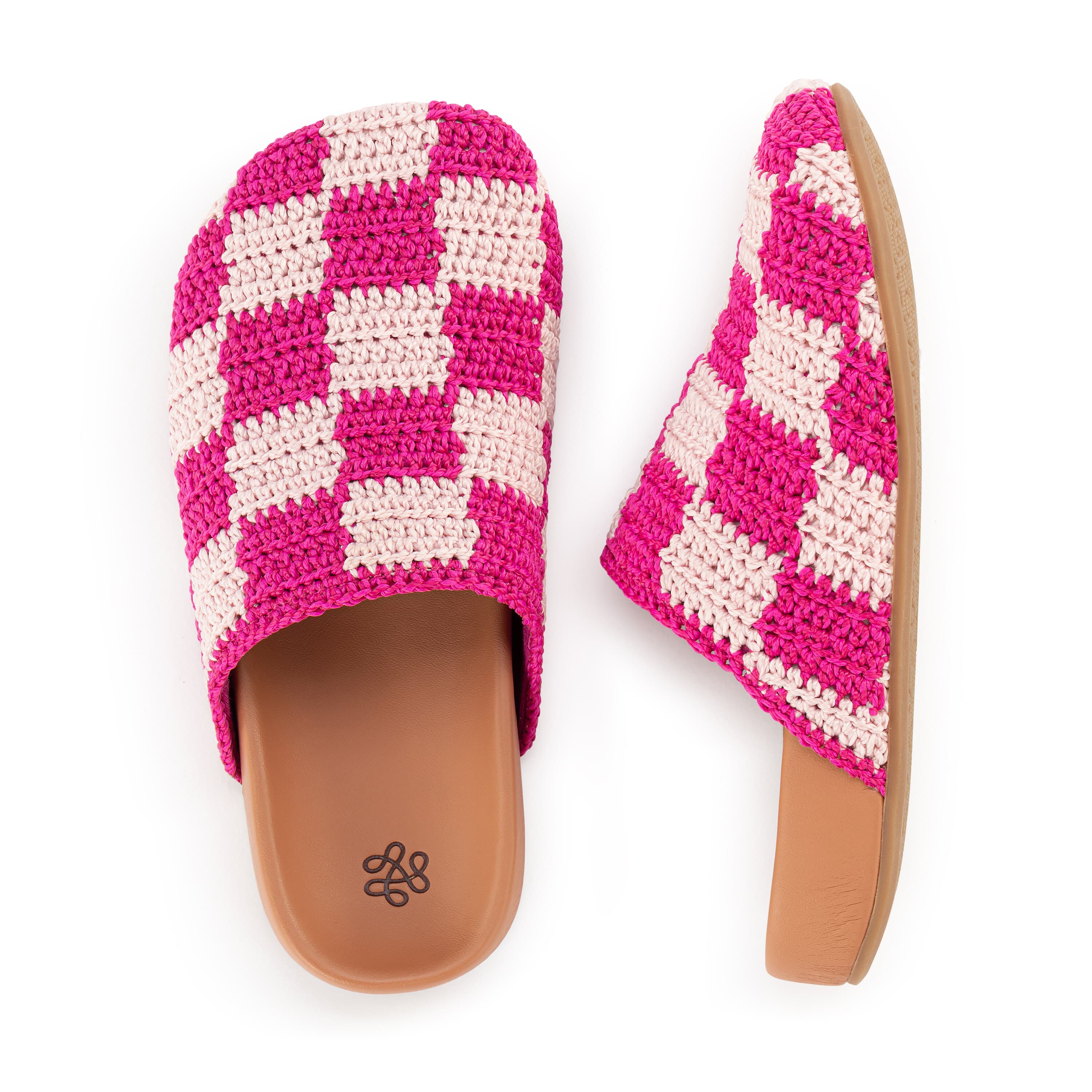 The Sak Bolinas Clog - Kids - Hand Crochet - Pink Check