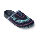 The Sak Bolinas Clog - Hand Crochet - Lapis Stripe
