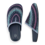 The Sak Bolinas Clog - Hand Crochet - Lapis Stripe
