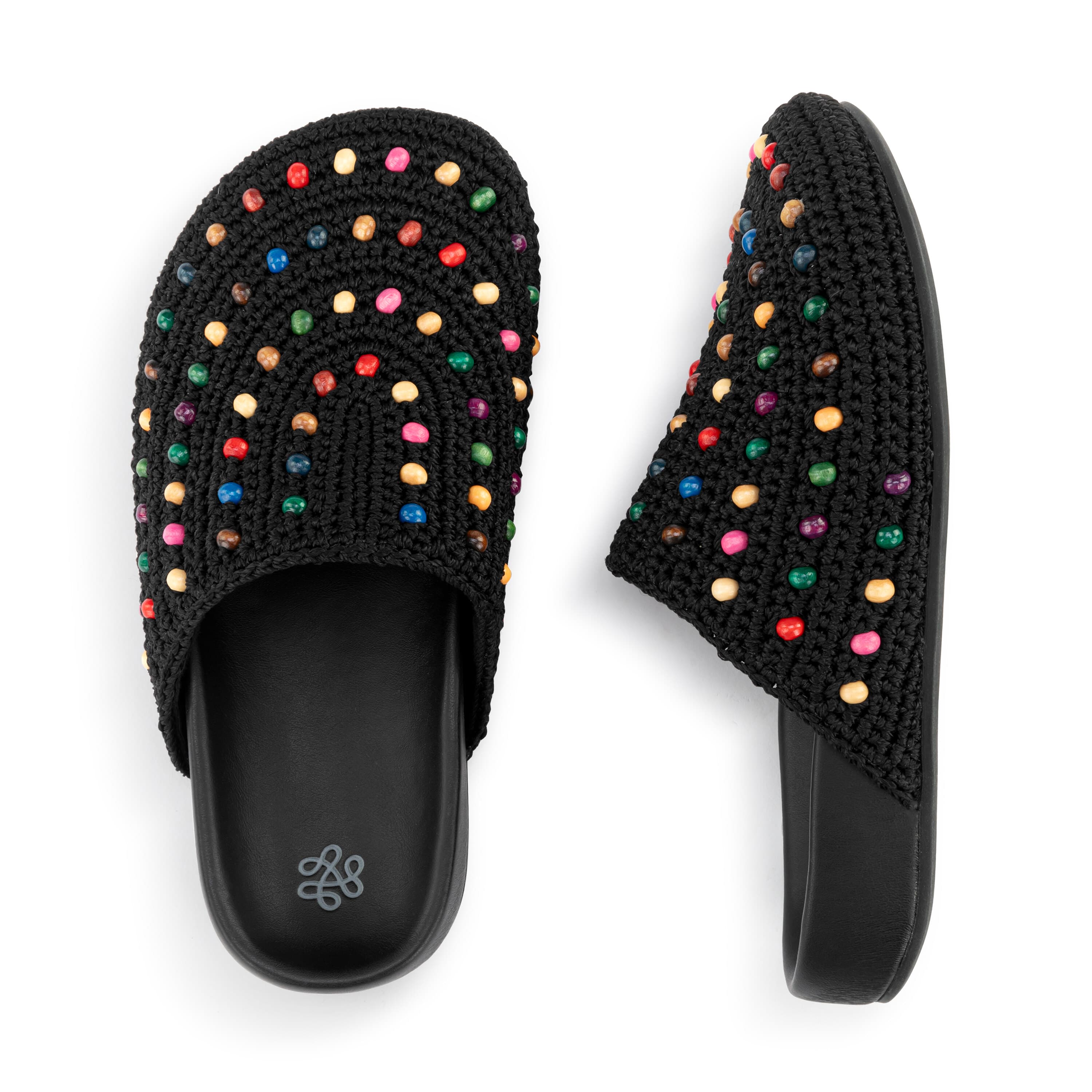 The Sak Bolinas Clog - Kids - Hand Crochet - Black Multi Beads