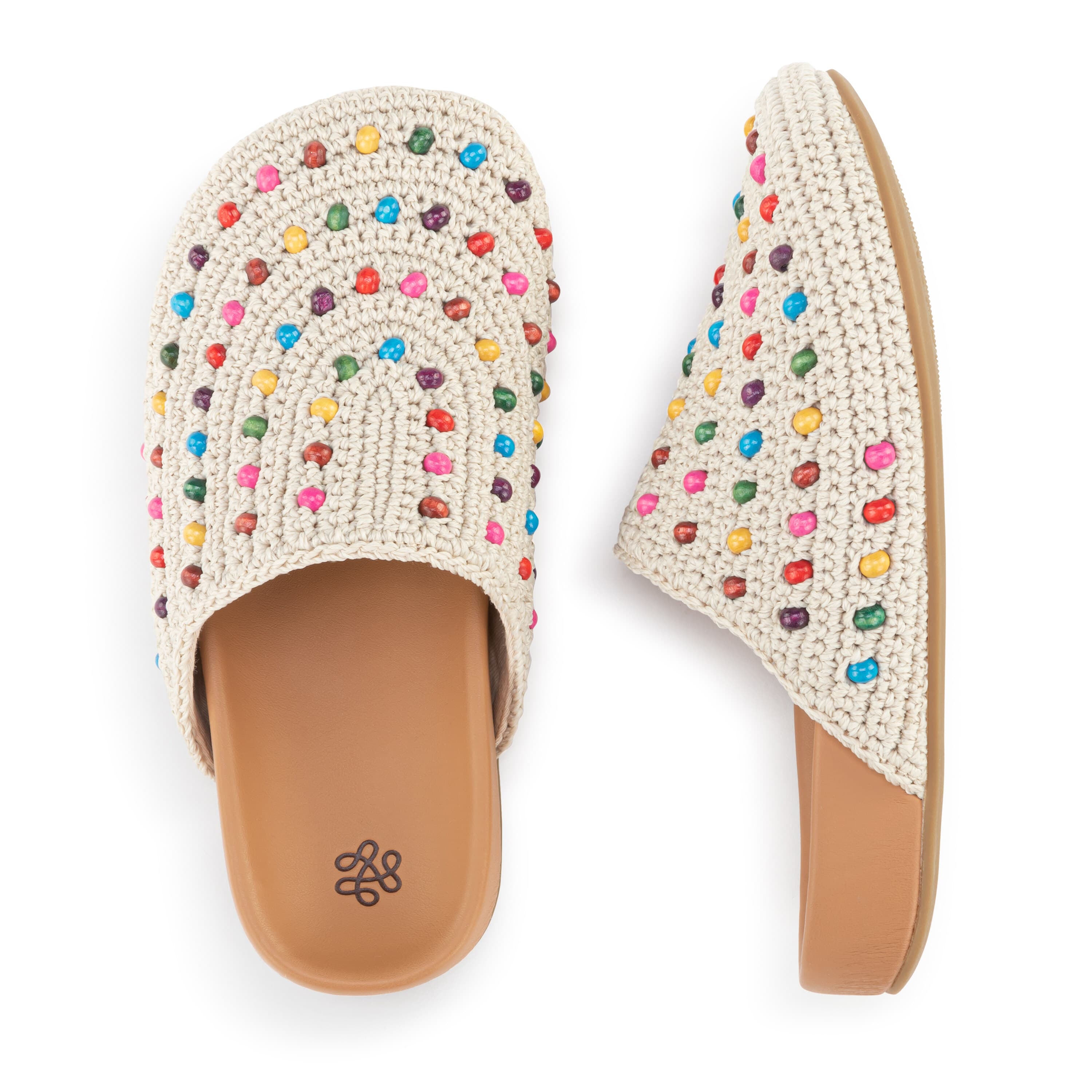 The Sak Bolinas Clog - Kids - Hand Crochet - Ecru Multi Beads