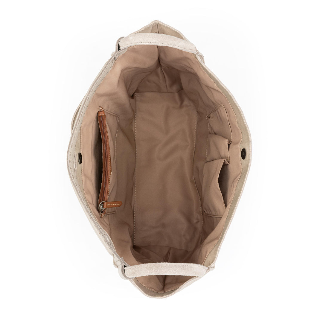 Large Leather Retail Tote - Spanish Moss