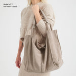 The Sak Los Feliz Large Tote - Leather - Sand Suede
