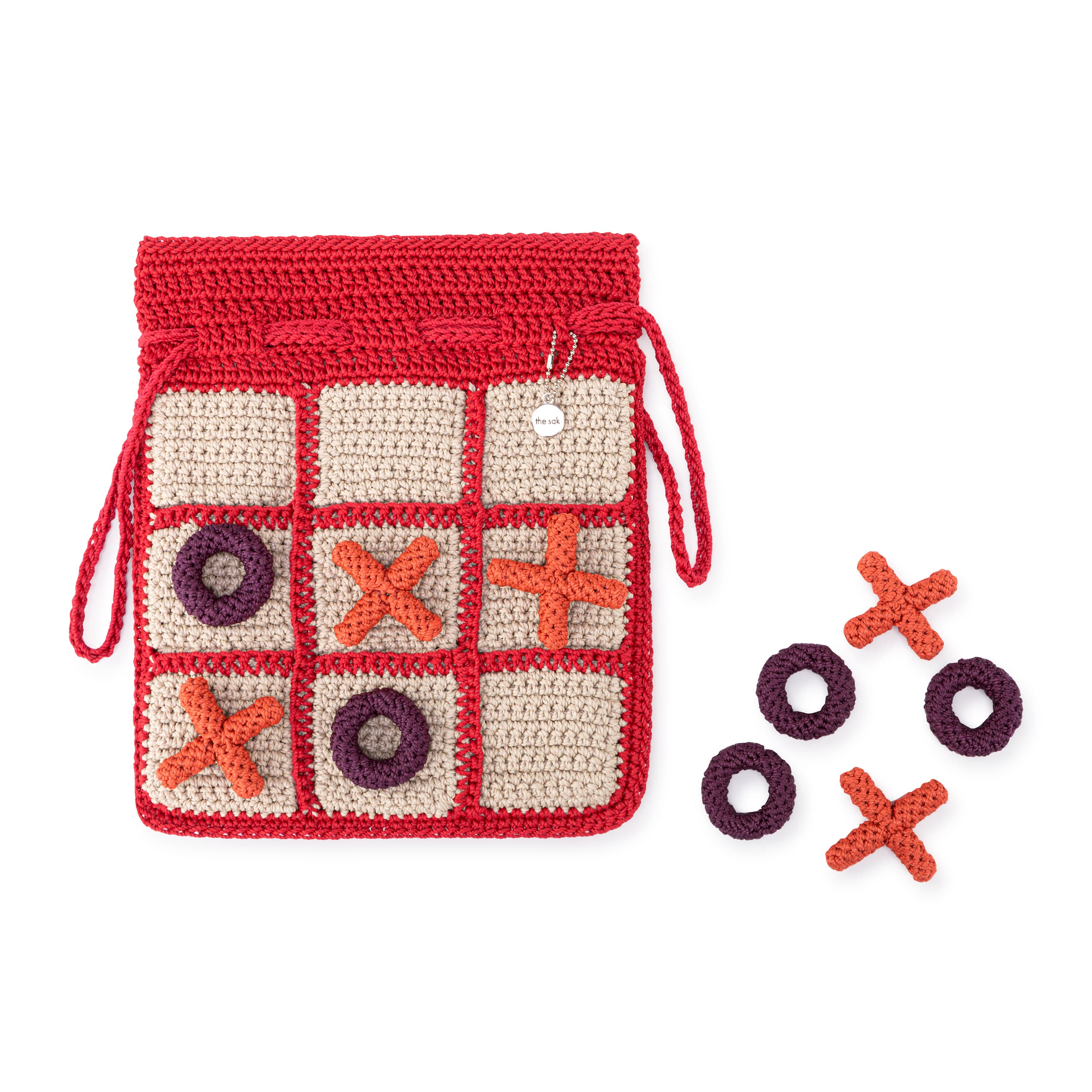 The Sak Brixton Tic-Tac-Toe Set - Hand Crochet - Rainbow
