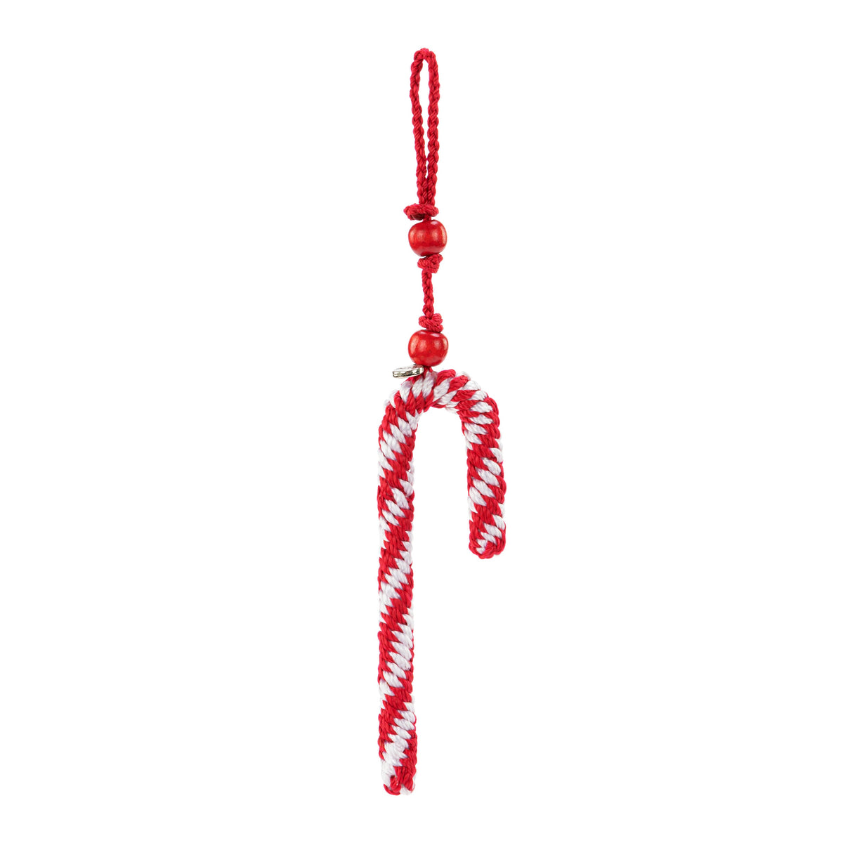 9 Piece Ornament Set in Candy Canes Crochet