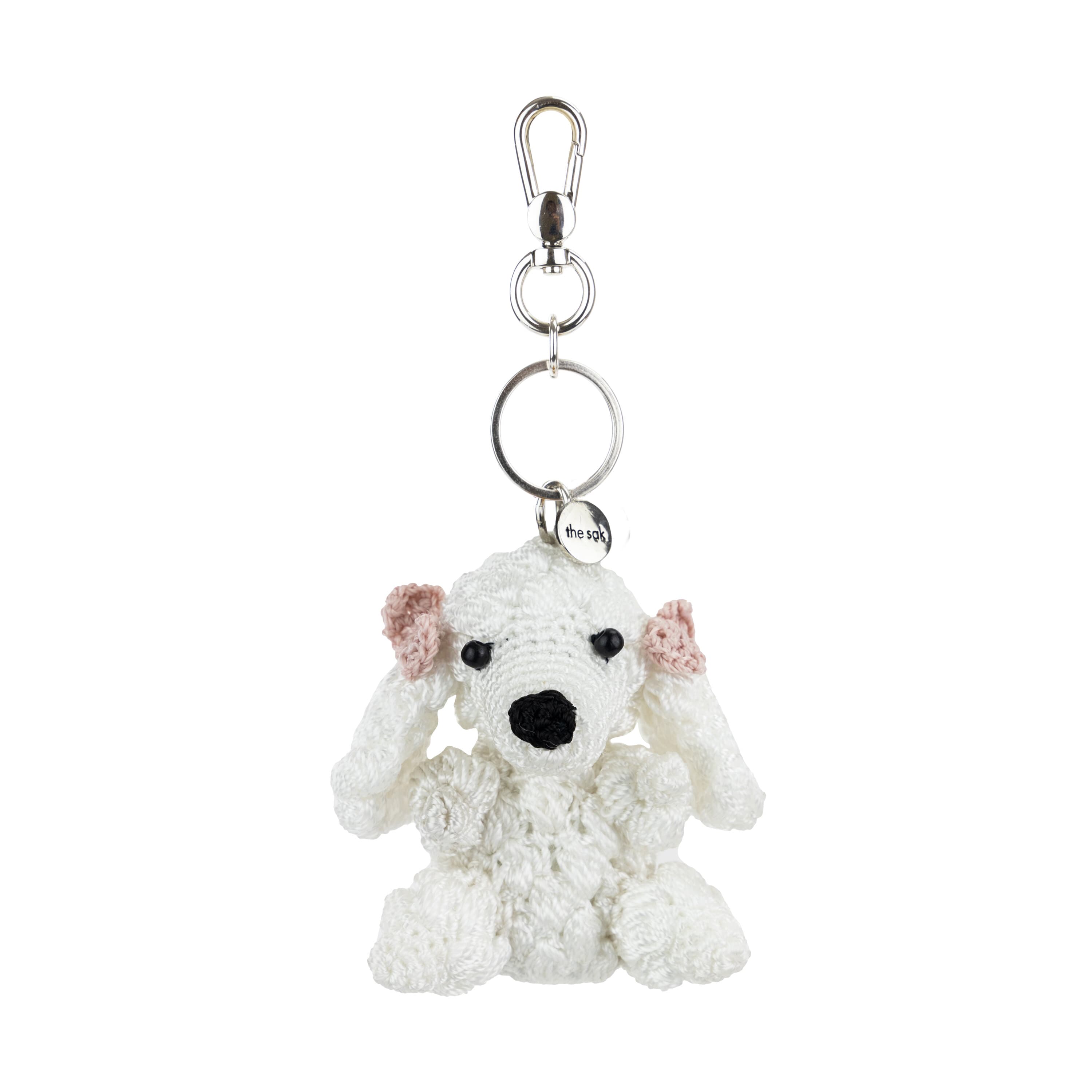 The Sak Yarnicharmz Dangle - Hand Crochet - White Poodle