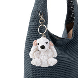 The Sak Yarnicharmz Dangle - Hand Crochet - White Poodle