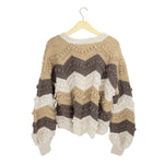 The Sak Haven Oversized Cardigan - Hand Crochet - Neutral Multi