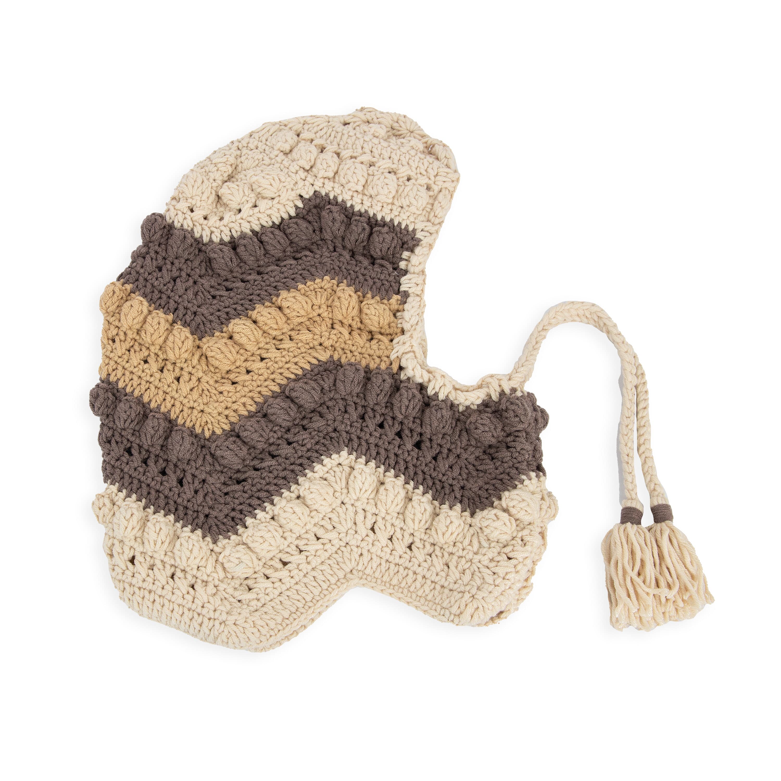 The Sak Haven Balaclava Gloves Set - Hand Crochet - Neutral Multi
