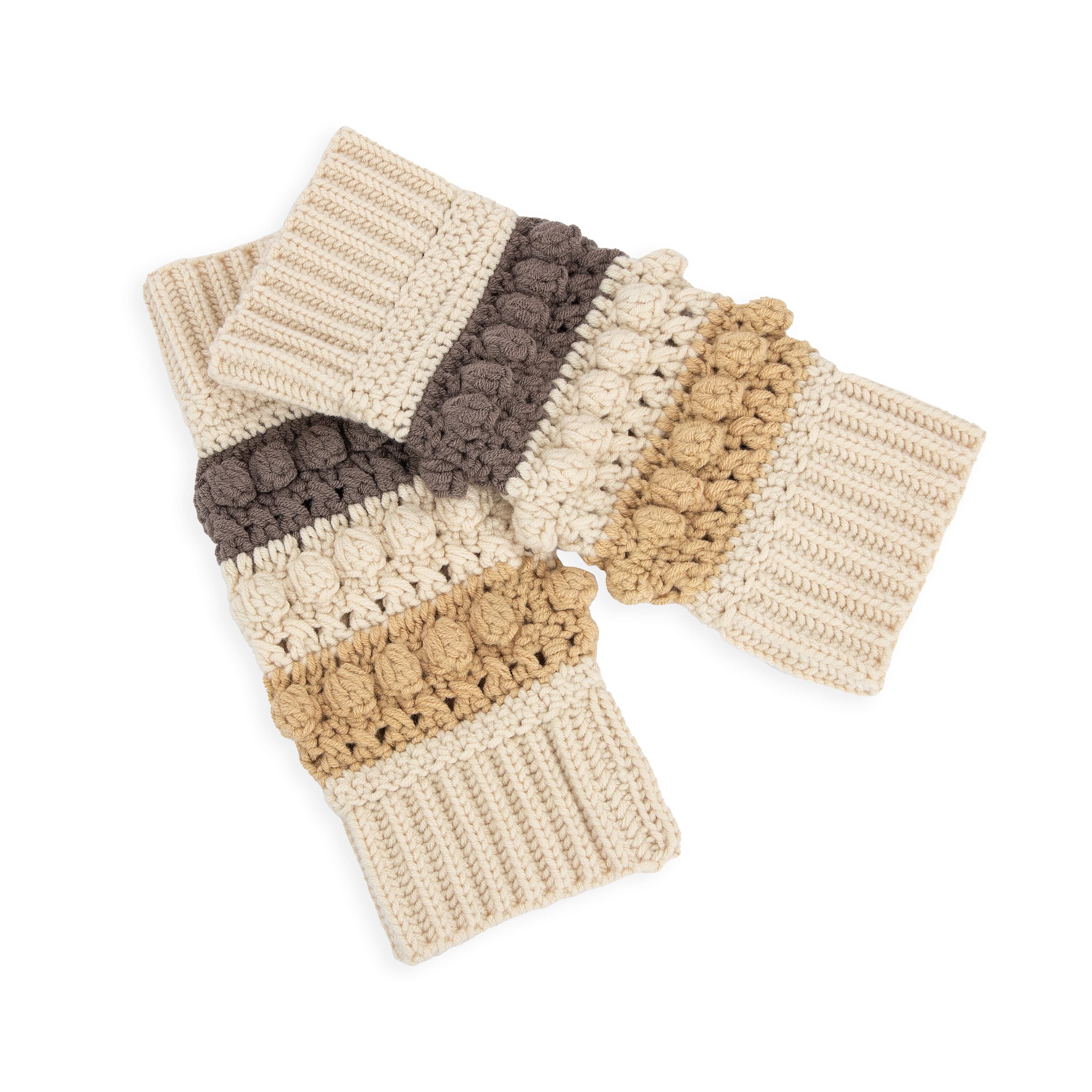 The Sak Haven Balaclava Gloves Set - Hand Crochet - Neutral Multi