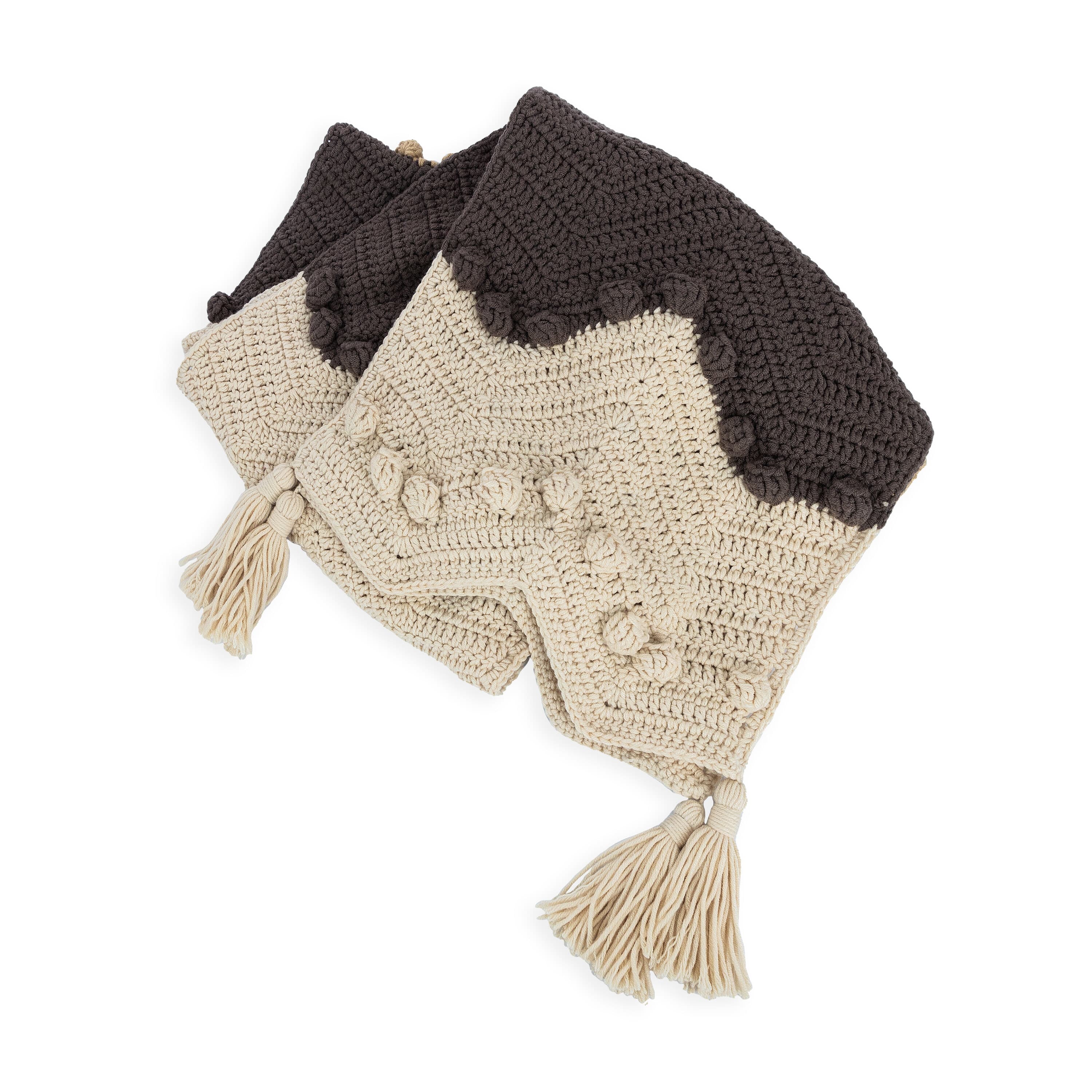 The Sak Haven Cozy Scarf - Hand Crochet - Neutral Multi