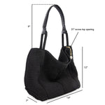 The Sak Los Feliz Large Tote - Hand Crochet - Black