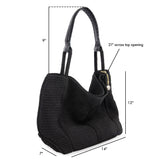 The Sak Los Feliz Large Tote - Hand Crochet - Black