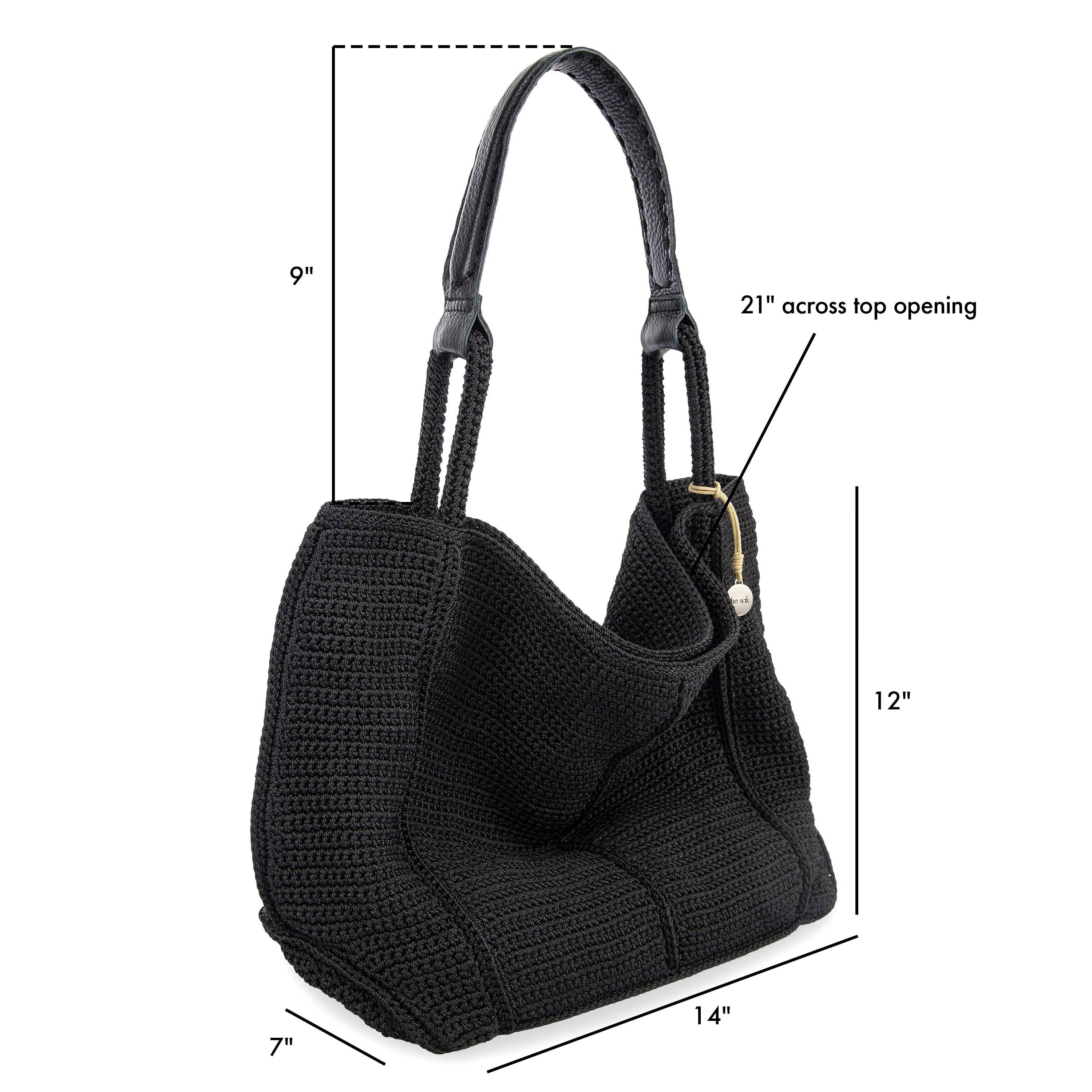 The Sak Los Feliz Large Tote - Hand Crochet - Black