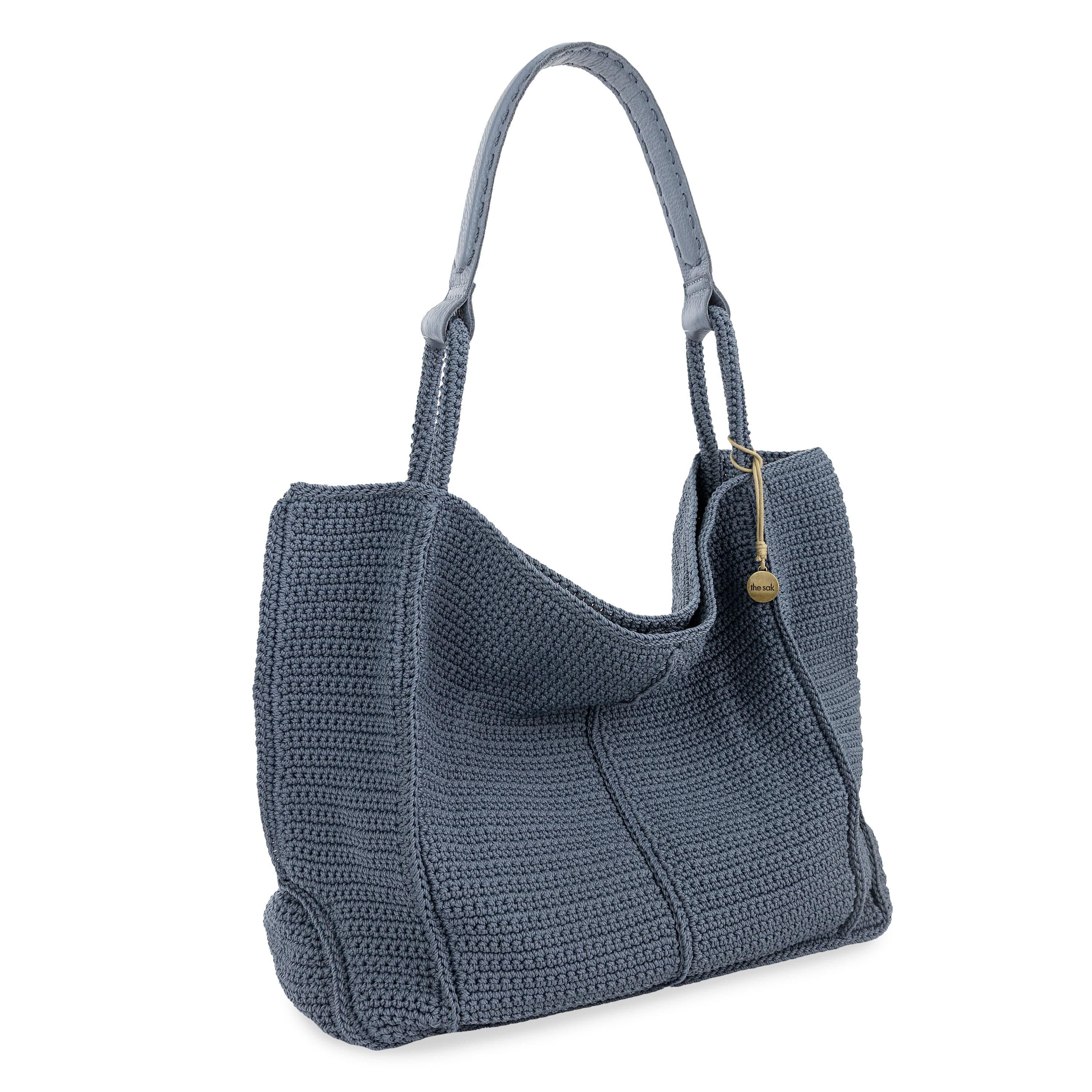 The Sak Los Feliz Large Tote - Hand Crochet - Maritime