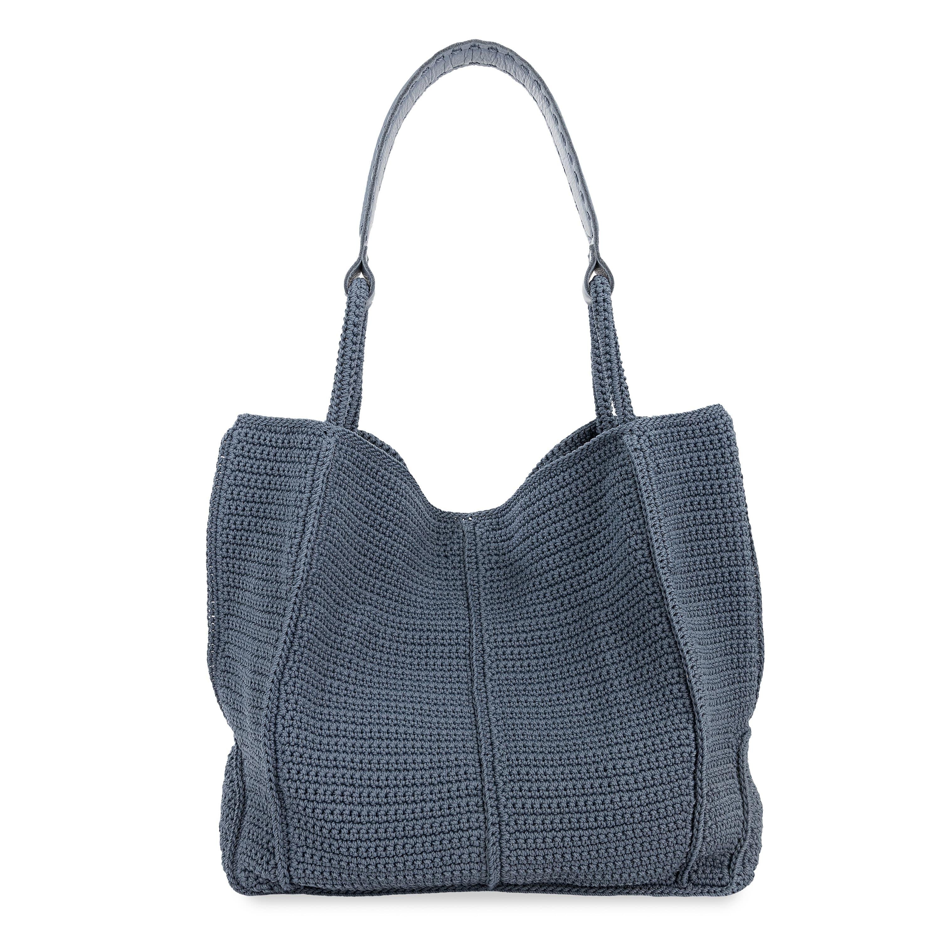 The Sak Los Feliz Large Tote - Hand Crochet - Maritime
