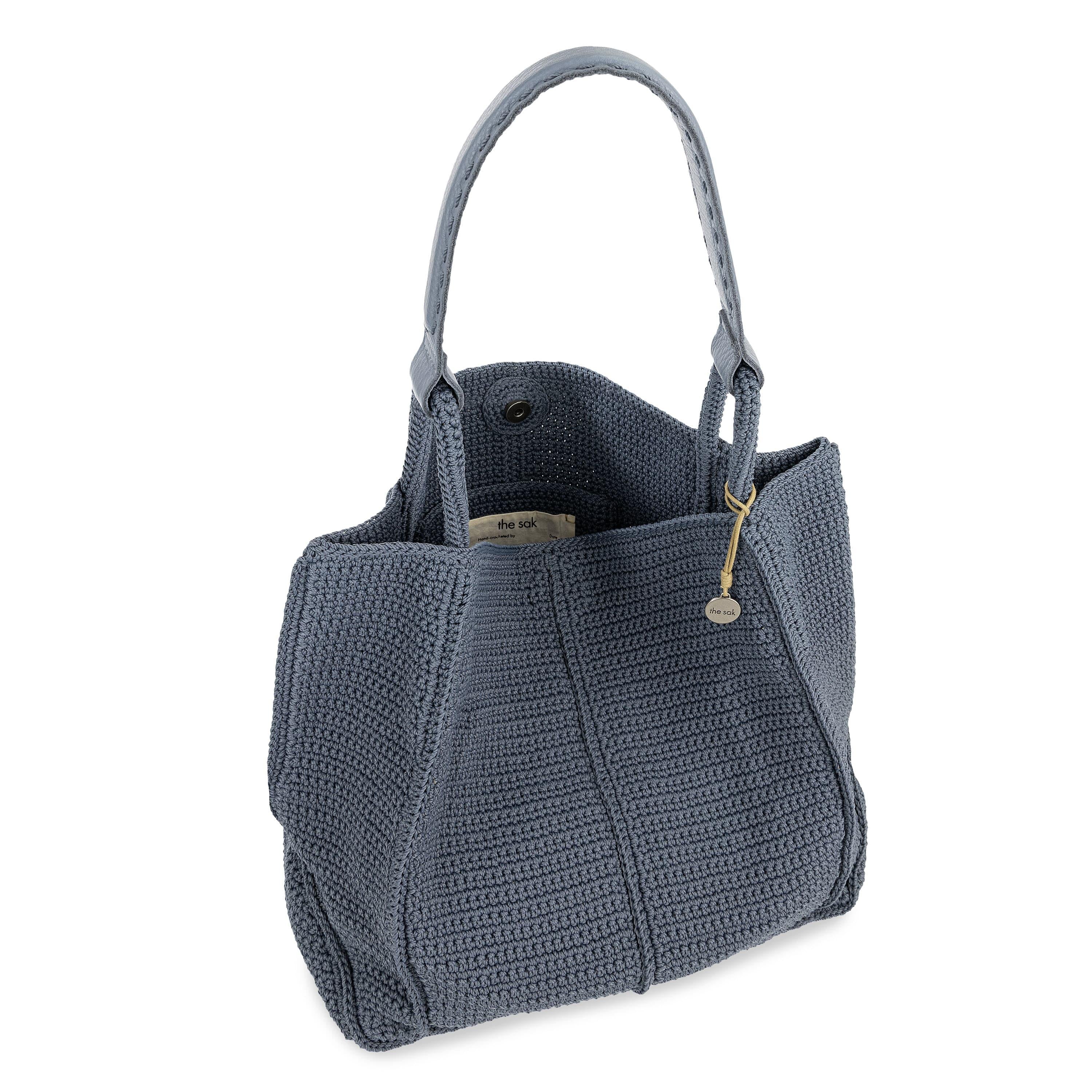 The Sak Los Feliz Large Tote - Hand Crochet - Maritime