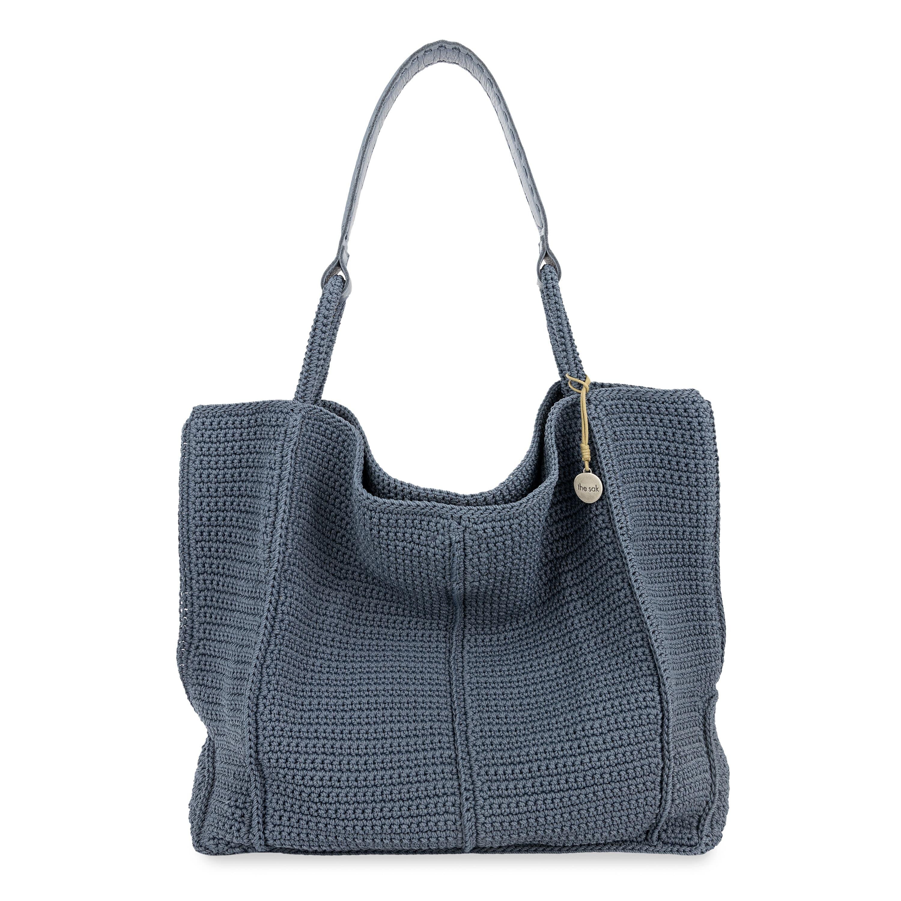 The Sak Los Feliz Large Tote - Hand Crochet - Maritime