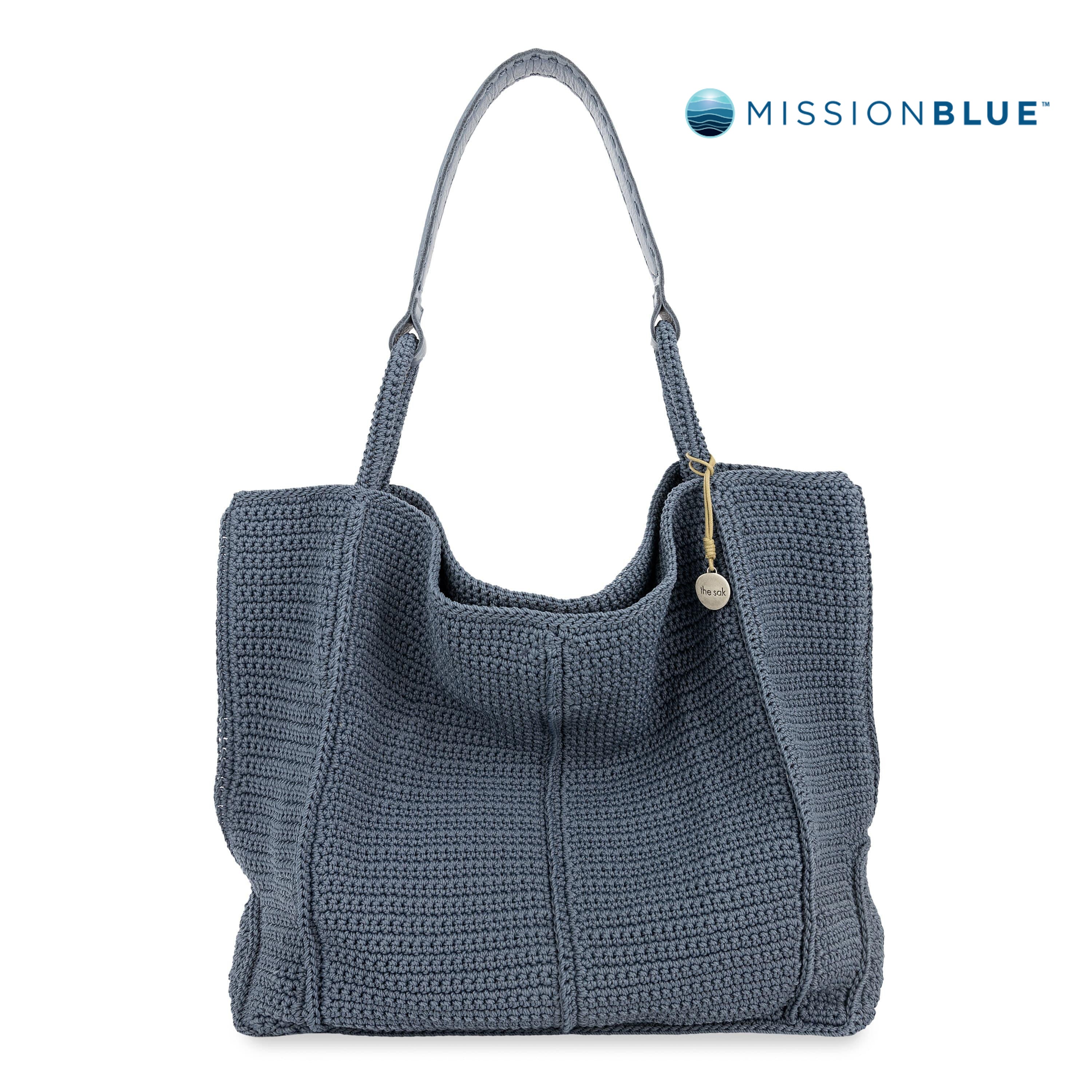 The Sak Los Feliz Large Tote - Hand Crochet - Maritime