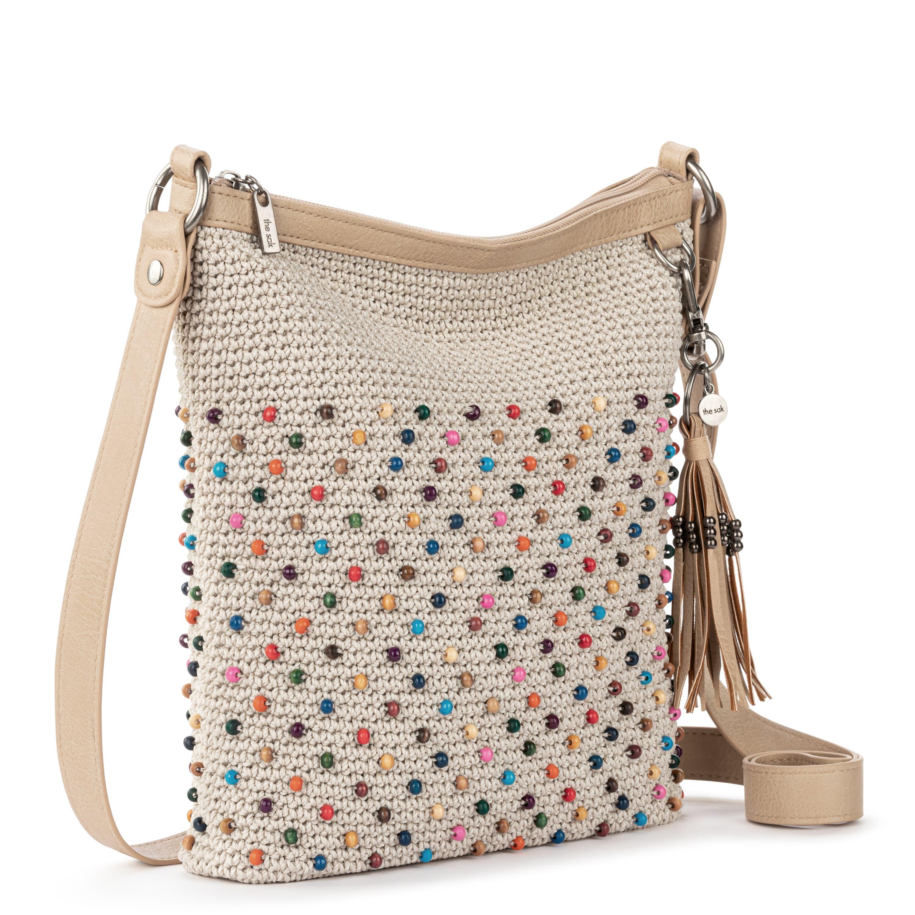 The Sak Lucia Crossbody - Hand Crochet - Ecru Multi Beads