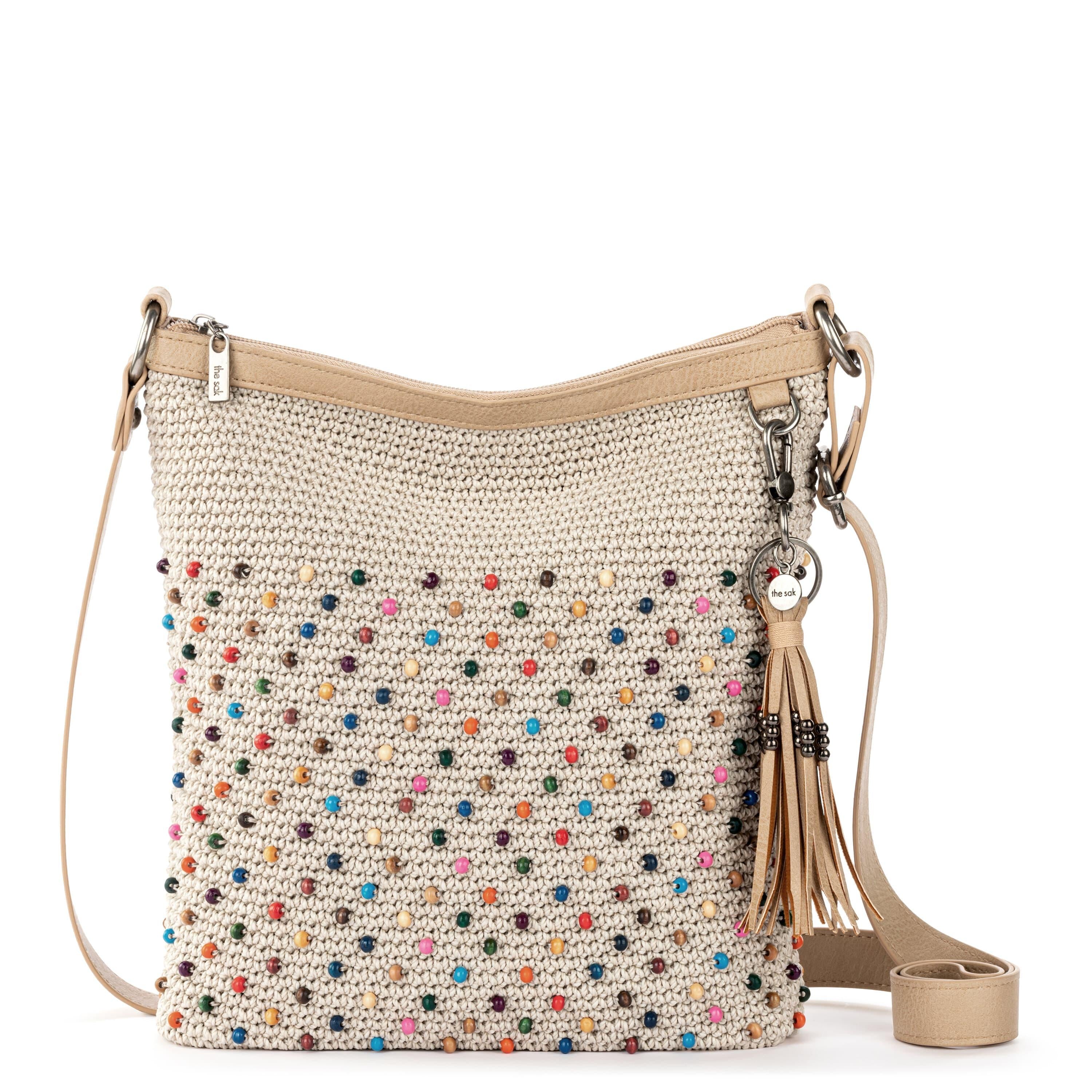 The Sak Lucia Crossbody - Hand Crochet - Ecru Multi Beads