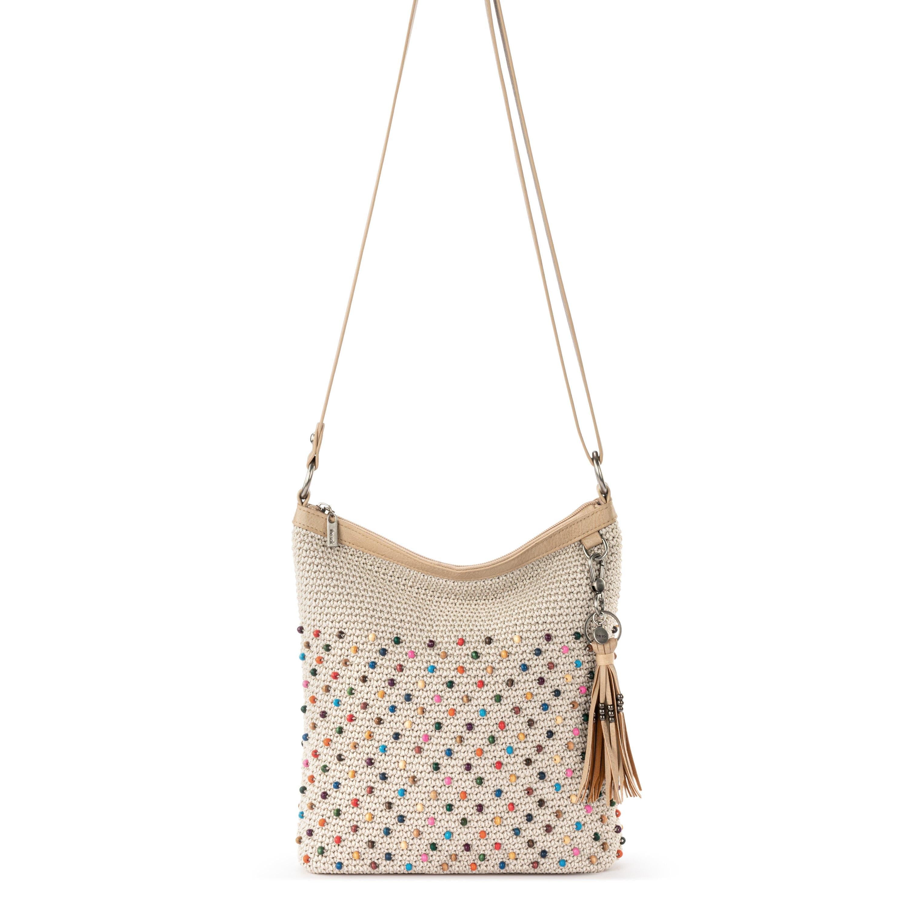 The Sak Lucia Crossbody - Hand Crochet - Ecru Multi Beads