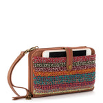 The Sak Iris Smartphone Wallet - Hand Crochet - Sunset Stripe