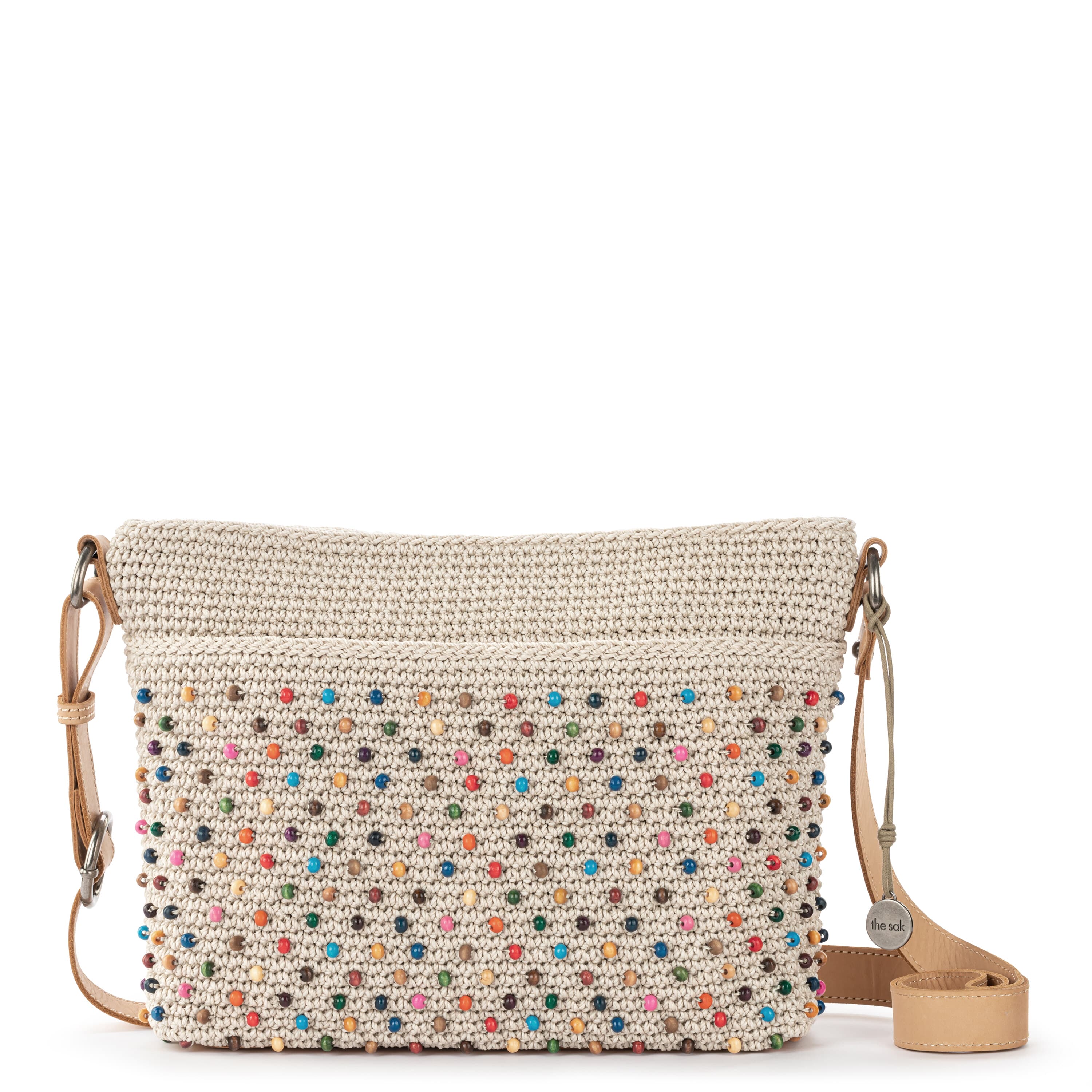 The Sak Melrose Crossbody - Hand Crochet - Ecru Multi Beads
