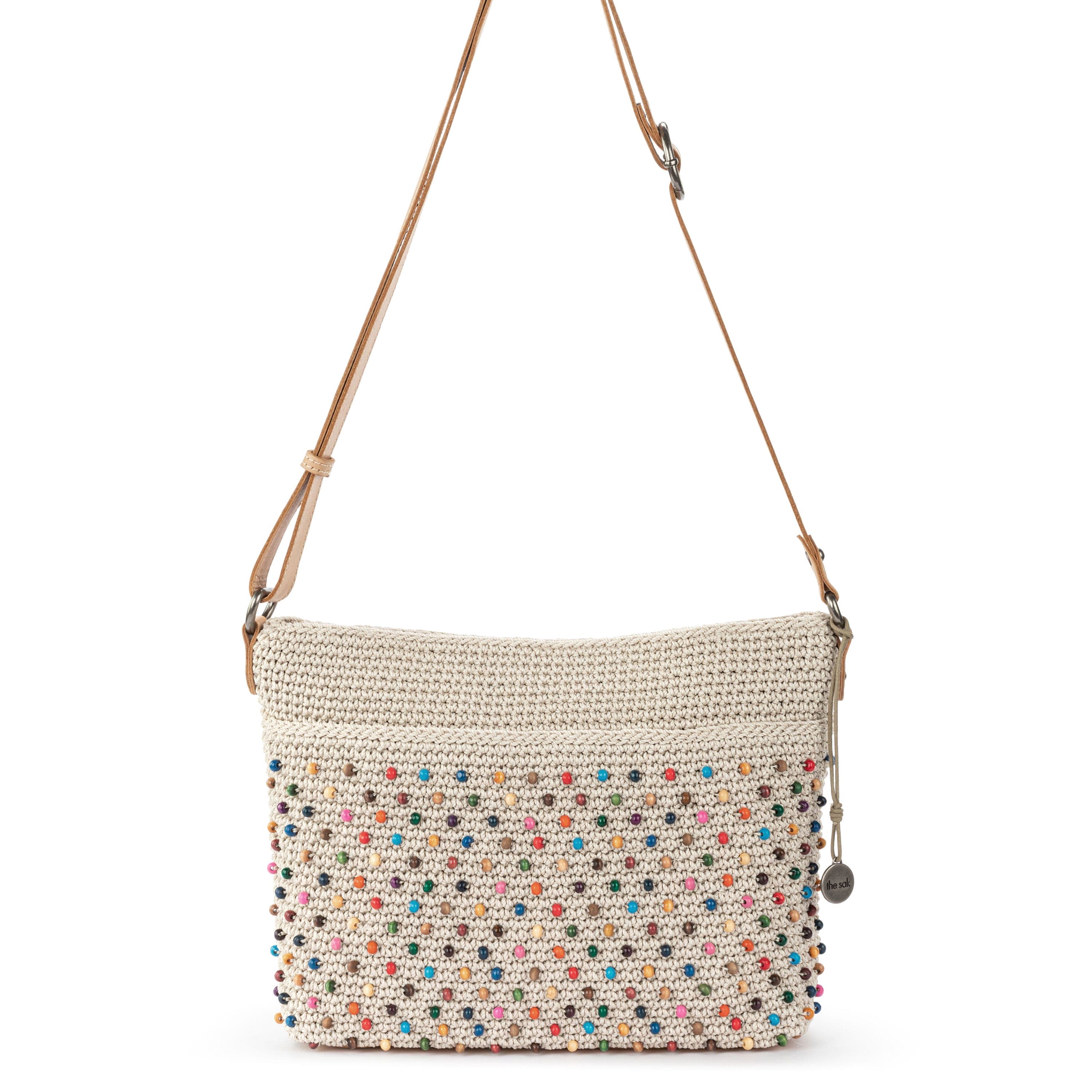 The Sak Melrose Crossbody - Hand Crochet - Ecru Multi Beads