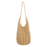 The Sak 120 Hobo - Hand Crochet - Bamboo Neutral Beads