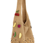 The Sak 120 Hobo - Hand Crochet - Bamboo Neutral Beads
