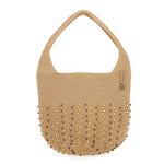 The Sak 120 Hobo - Hand Crochet - Bamboo Neutral Beads