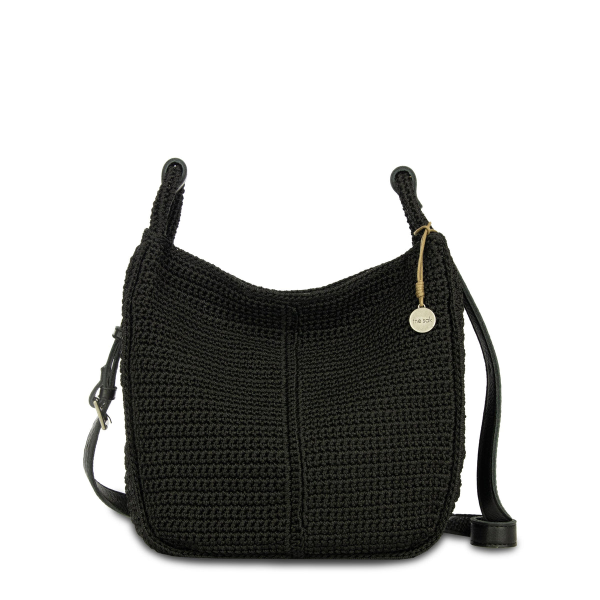 Los Feliz Crossbody Bag in Black Crochet