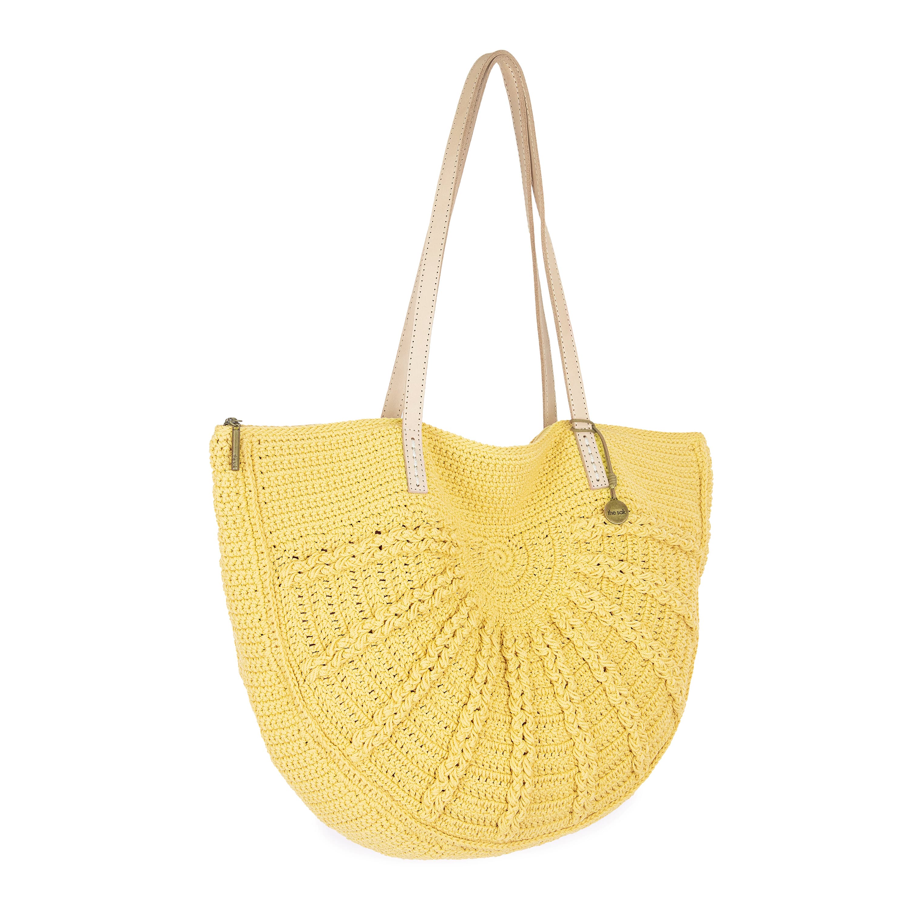 The Sak Faye Large Tote - Hand Crochet - Chartreuse Sunbeam
