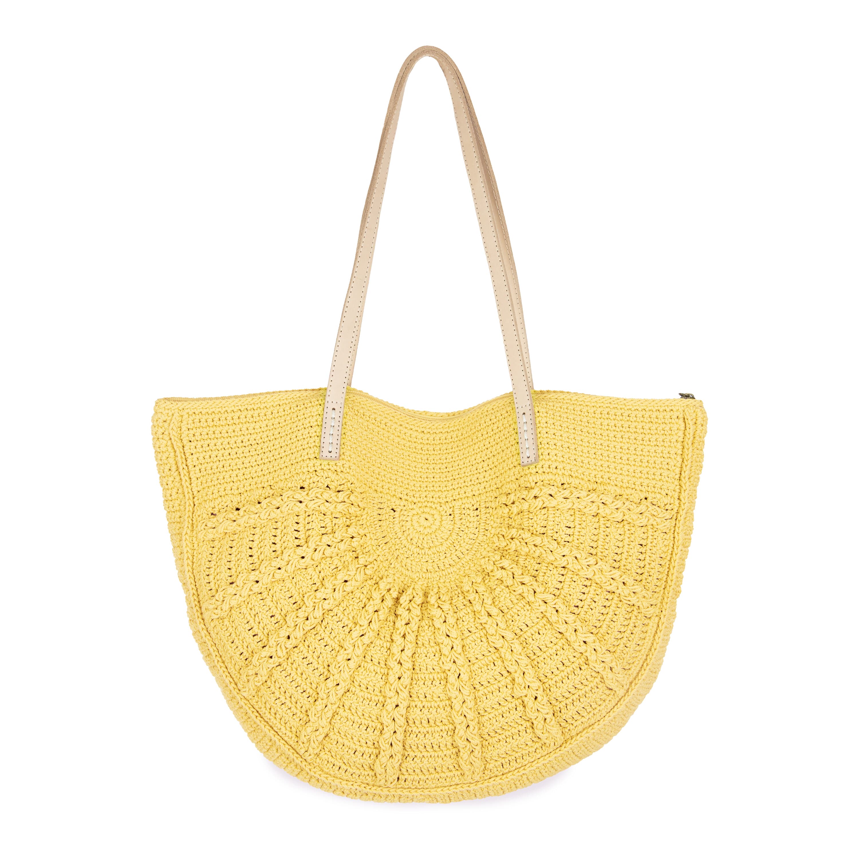 The Sak Faye Large Tote - Hand Crochet - Chartreuse Sunbeam