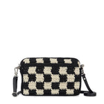 The Sak Cora Smartphone Crossbody - Hand Crochet - Black Check