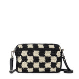 The Sak Cora Smartphone Crossbody - Hand Crochet - Black Check