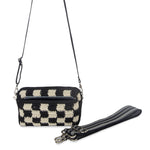 The Sak Cora Smartphone Crossbody - Hand Crochet - Black Check