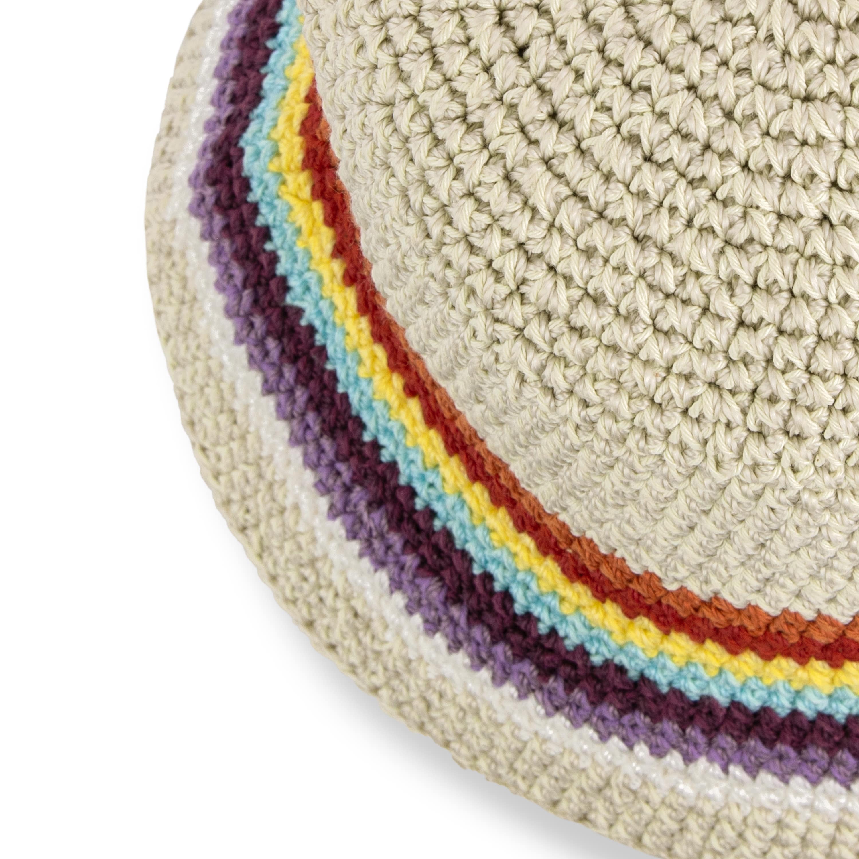 The Sak Lanie Bucket Hat - Hand Crochet - Retro Rainbow