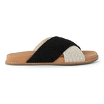 The Sak Penelope Sandal - Hand Crochet - Black Ecru Block