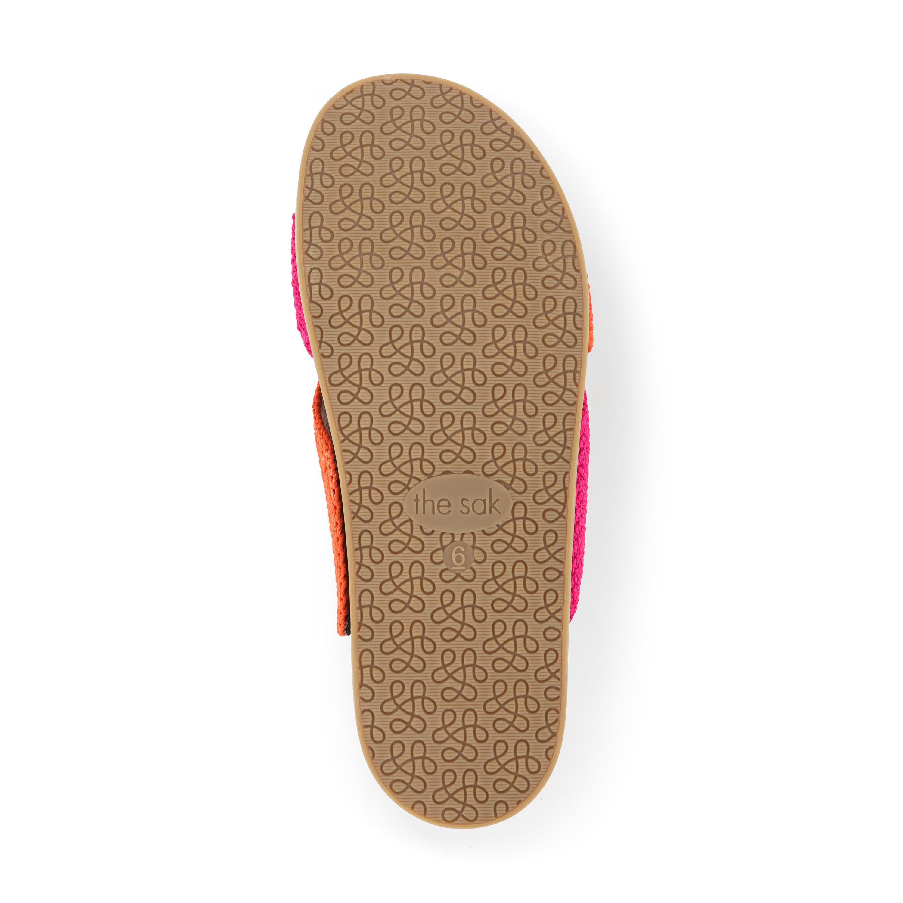 The Sak Penelope Sandal - Hand Crochet - Pinkberry Cayenne Block