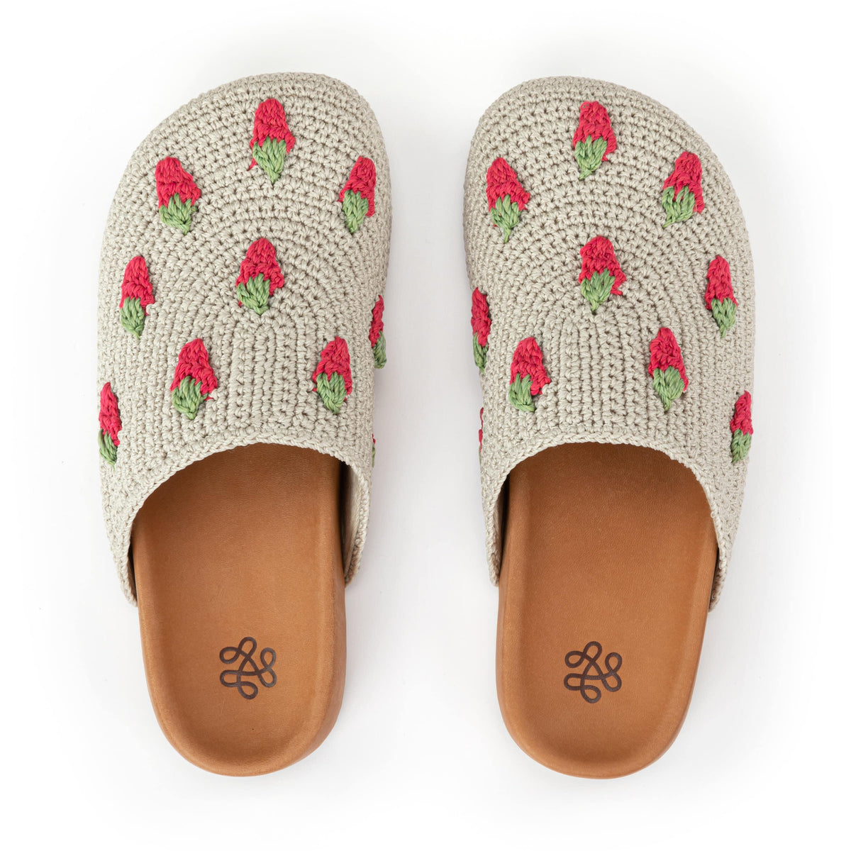 Bolinas Clog in Natural Strawberries Crochet