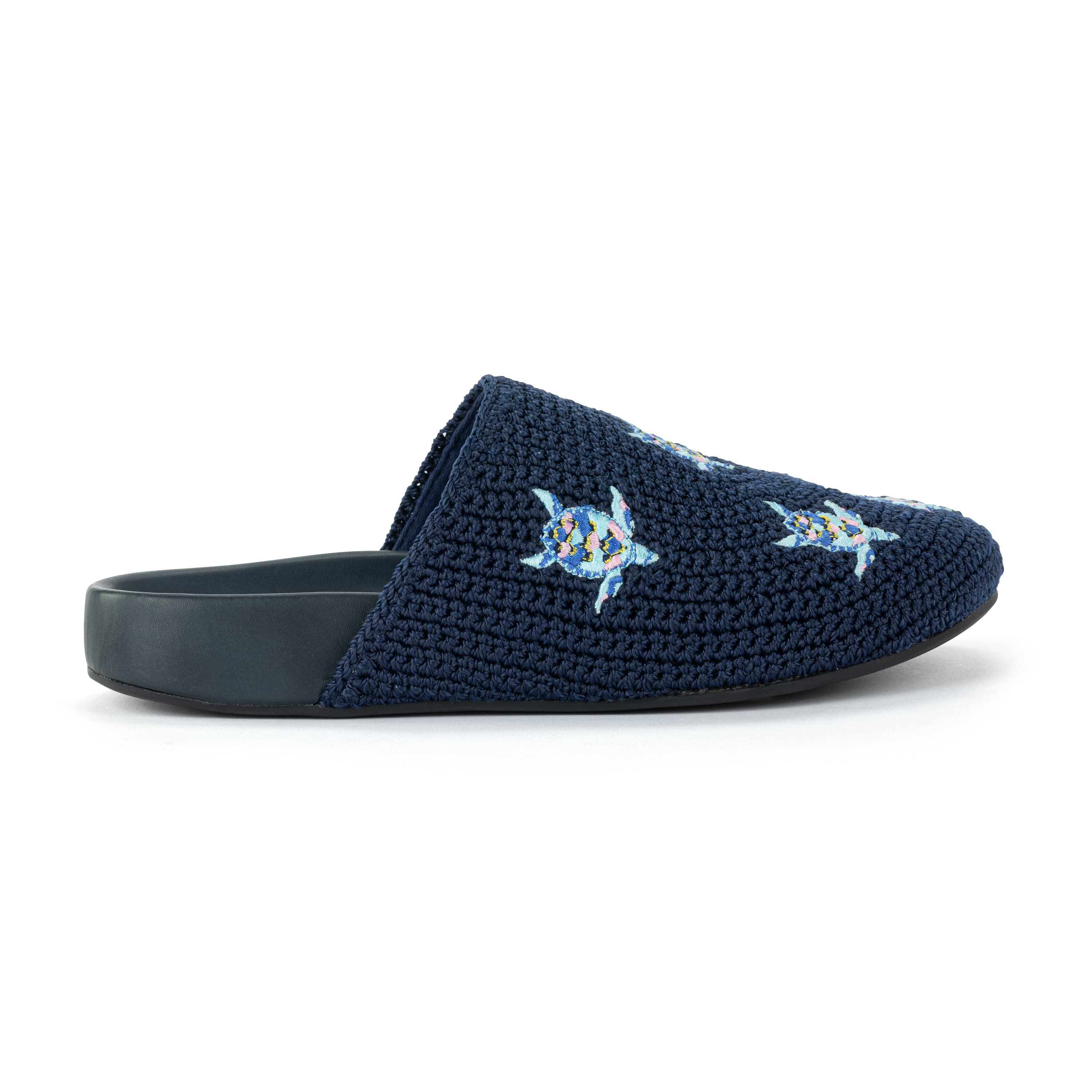 The Sak Bolinas Clog - Hand Crochet - Denim Turtle