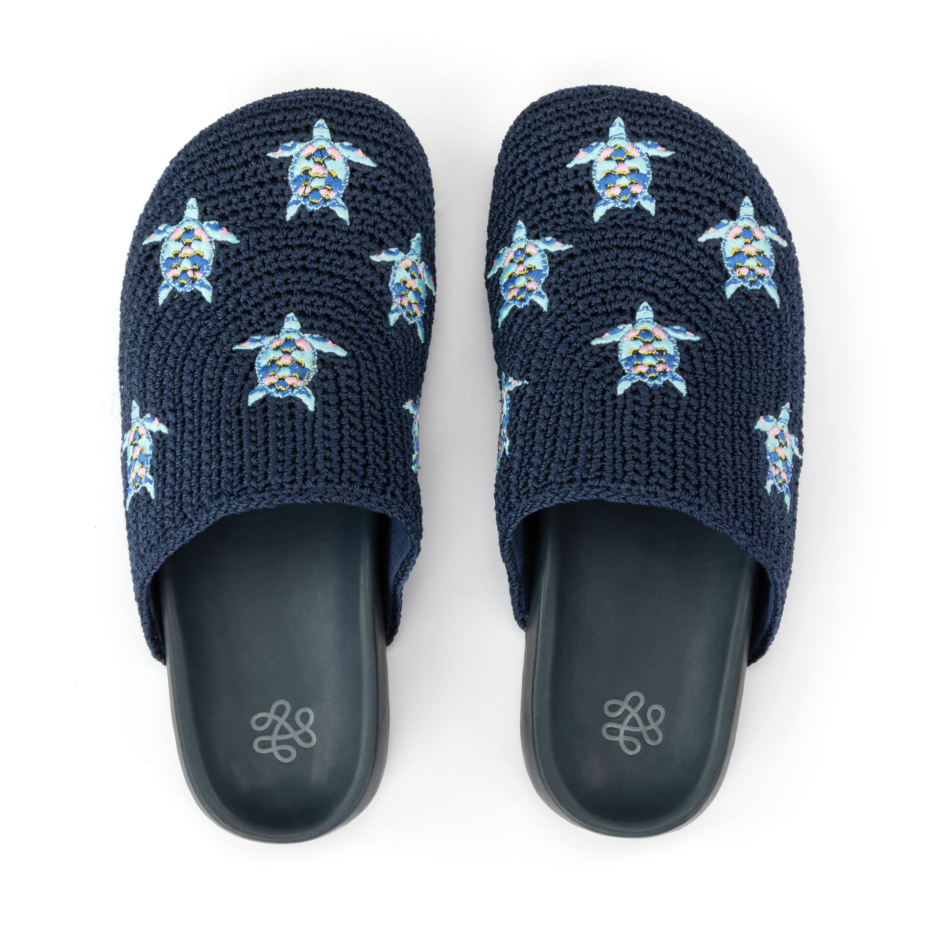 The Sak Bolinas Clog - Hand Crochet - Denim Turtle