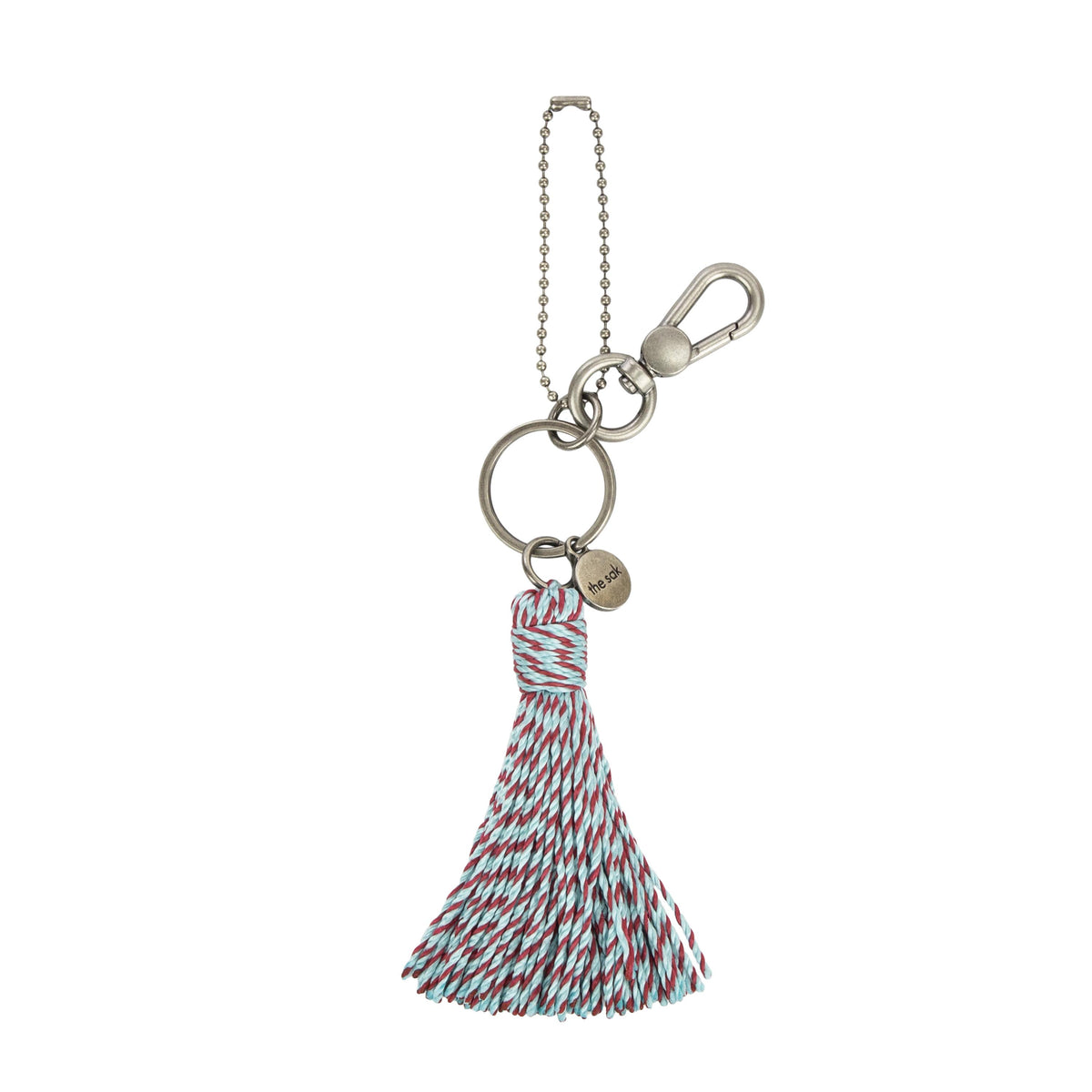Dangle in Pale Aqua and Bing Cherry Crochet