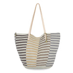 The Sak Faye Large Tote - Hand Crochet - Serenity Stripe