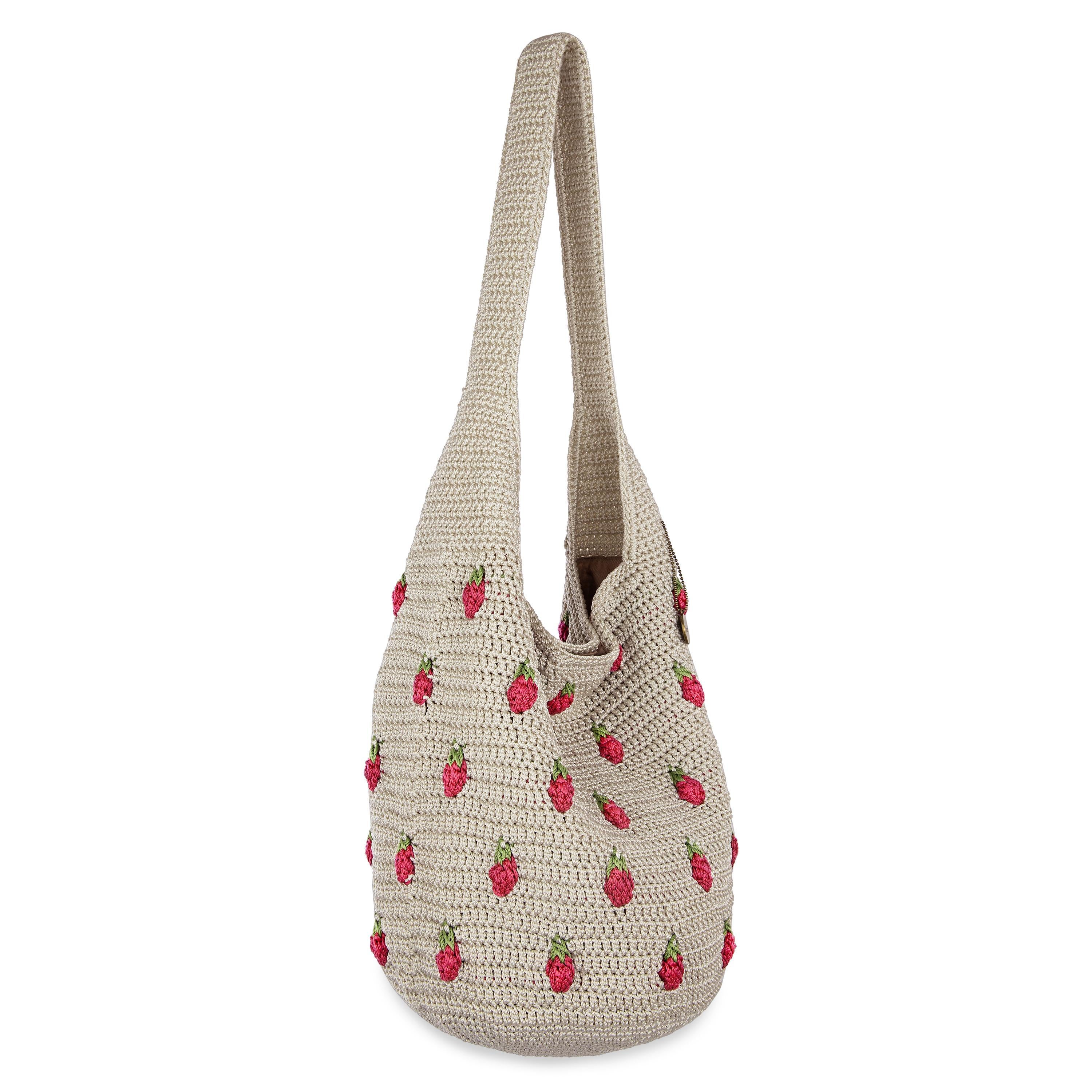 The Sak 120 Hobo - Hand Crochet - Natural Strawberries